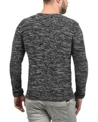 dunkelgrauer Pullover mit einem Rundhalsausschnitt von Solid