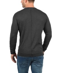 dunkelgrauer Pullover mit einem Rundhalsausschnitt von Solid