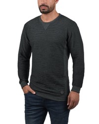 dunkelgrauer Pullover mit einem Rundhalsausschnitt von Solid