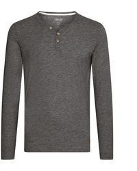 dunkelgrauer Pullover mit einem Rundhalsausschnitt von Solid