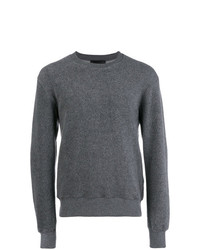 dunkelgrauer Pullover mit einem Rundhalsausschnitt von Stella McCartney