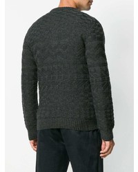 dunkelgrauer Pullover mit einem Rundhalsausschnitt von A.P.C.