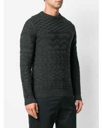 dunkelgrauer Pullover mit einem Rundhalsausschnitt von A.P.C.