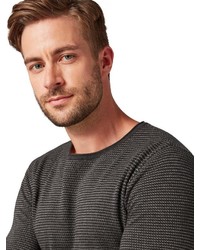 dunkelgrauer Pullover mit einem Rundhalsausschnitt von Tom Tailor