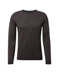 dunkelgrauer Pullover mit einem Rundhalsausschnitt von Tom Tailor