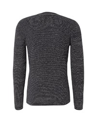 dunkelgrauer Pullover mit einem Rundhalsausschnitt von Tom Tailor Denim