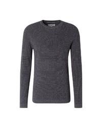 dunkelgrauer Pullover mit einem Rundhalsausschnitt von Tom Tailor Denim