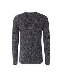 dunkelgrauer Pullover mit einem Rundhalsausschnitt von Tom Tailor Denim