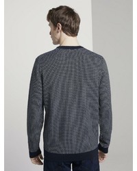 dunkelgrauer Pullover mit einem Rundhalsausschnitt von Tom Tailor Denim