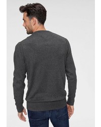 dunkelgrauer Pullover mit einem Rundhalsausschnitt von Tommy Hilfiger