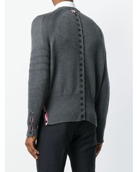 dunkelgrauer Pullover mit einem Rundhalsausschnitt von Thom Browne