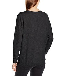 dunkelgrauer Pullover mit einem Rundhalsausschnitt von Vero Moda