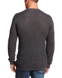 dunkelgrauer Pullover mit einem Rundhalsausschnitt von Volcom