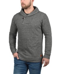 dunkelgrauer Pullover mit einem Schalkragen von BLEND