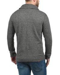 dunkelgrauer Pullover mit einem Schalkragen von BLEND