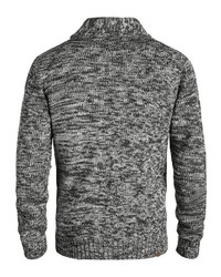 dunkelgrauer Pullover mit einem Schalkragen von BLEND