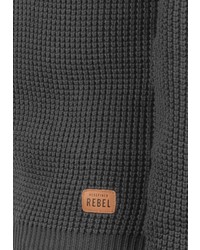 dunkelgrauer Pullover mit einem Schalkragen von Redefined Rebel