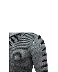 dunkelgrauer Pullover mit einem Schalkragen von RUSTY NEAL