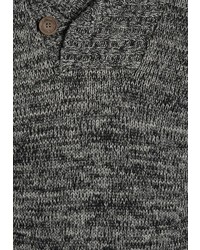 dunkelgrauer Pullover mit einem Schalkragen von Solid
