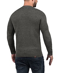 dunkelgrauer Pullover mit einem V-Ausschnitt von BLEND