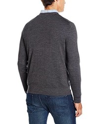 dunkelgrauer Pullover mit einem V-Ausschnitt von Calvin Klein