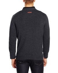 dunkelgrauer Pullover mit einem V-Ausschnitt von camel active