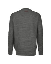 dunkelgrauer Pullover mit einem V-Ausschnitt von camel active