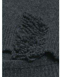 dunkelgrauer Pullover mit einem V-Ausschnitt von Maison Margiela