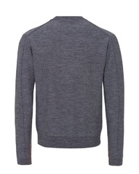 dunkelgrauer Pullover mit einem V-Ausschnitt von Falke