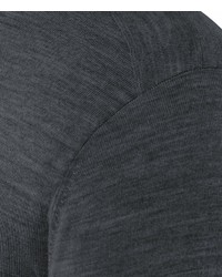 dunkelgrauer Pullover mit einem V-Ausschnitt von Falke