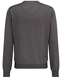 dunkelgrauer Pullover mit einem V-Ausschnitt von Fynch Hatton