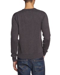dunkelgrauer Pullover mit einem V-Ausschnitt von Gant