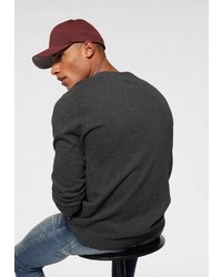 dunkelgrauer Pullover mit einem V-Ausschnitt von Jack & Jones