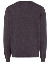 dunkelgrauer Pullover mit einem V-Ausschnitt von ROADSIGN australia