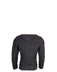dunkelgrauer Pullover mit einem V-Ausschnitt von RUSTY NEAL