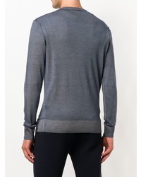 dunkelgrauer Pullover mit einem V-Ausschnitt von CP Company