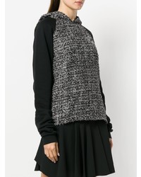 dunkelgrauer Pullover mit einer Kapuze von Karl Lagerfeld