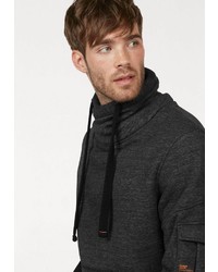 dunkelgrauer Pullover mit einer weiten Rollkragen von Jack & Jones