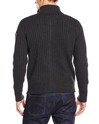 dunkelgrauer Pullover von Schott NYC