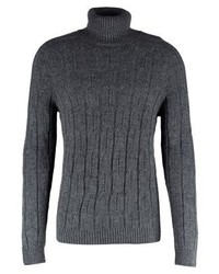 dunkelgrauer Rollkragenpullover von Benetton