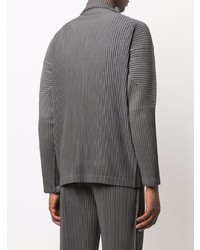 dunkelgrauer Rollkragenpullover von Homme Plissé Issey Miyake