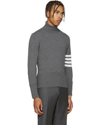 dunkelgrauer Rollkragenpullover von Thom Browne