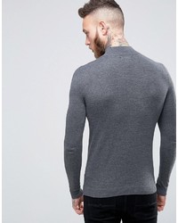 dunkelgrauer Rollkragenpullover von Asos