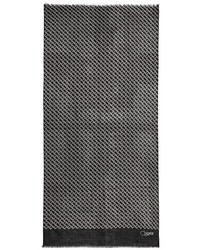 dunkelgrauer Schal mit geometrischem Muster von Diane von Furstenberg
