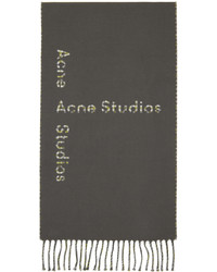 dunkelgrauer Schal mit Karomuster von Acne Studios