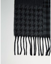 dunkelgrauer Schal mit Karomuster von Asos