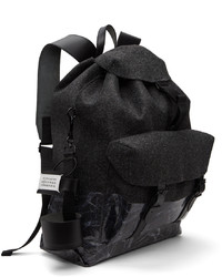 dunkelgrauer Segeltuch Rucksack von Maison Margiela
