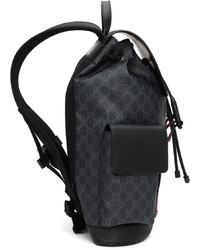 dunkelgrauer Segeltuch Rucksack von Gucci