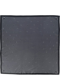 dunkelgrauer Seideschal mit geometrischem Muster von Kenzo
