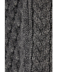 dunkelgrauer Strick kurzer Pullover von Miu Miu